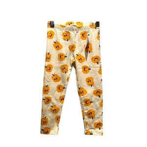New Old Navy Toddler’s Girls Leggings pumpkin Jack o Lantern Size 3T NWT